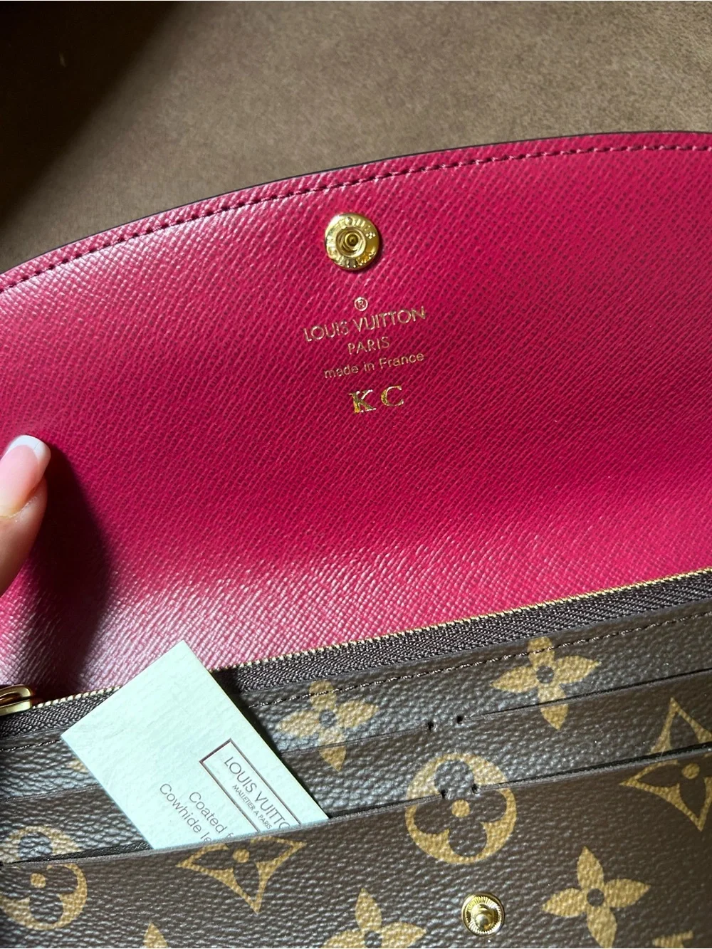Louis Vuitton Emile Monogram Canvas Brown & Burgundy Continental Wallet